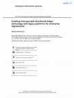 Research paper thumbnail of Enabling interoperable distributed ledger technology with legacy platforms for enterprise digitalization