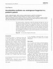 Research paper thumbnail of <i>Aureobasidium pullulans</i>var.<i>melanigenum</i>fungemia in a pediatric patient