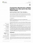 Research paper thumbnail of Corrigendum: Biomolecules as Model Indicators of In Vitro and In Vivo Cold Plasma Safety