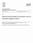 Research paper thumbnail of Adverse events related to vancomycin use in a University Hospital in Brazil