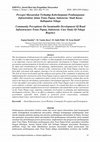 Research paper thumbnail of Persepsi Masyarakat Terhadap Keberlanjutan Pembangunan Infrastruktur Jalan Trans Papua, Indonesia: Studi Kasus Kabupaten Nduga