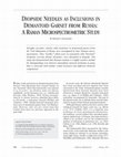 Research paper thumbnail of Diopside Needles as Inclusions in Demantoid Garnet From Russia: A Raman Microspectrometric Study