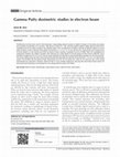 Research paper thumbnail of Gamma Putty dosimetric studies in electron beam