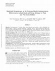 Research paper thumbnail of Battlefield Acupuncture in the Veterans Health Administration: Effectiveness in Individual and Group Settings for Pain and Pain Comorbidities