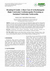 Research paper thumbnail of Arrhythmogenic Right Ventricular Cardiomyopathy in an Octogenarian Presenting with Ventricular Tachycardia