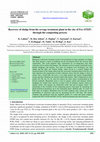 Research paper thumbnail of Recovery of sludge from the sewage treatment plant in the city of Fez (STEP) through the composting process