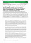 Research paper thumbnail of Validation of reflex indicators for measuring vitality and predicting the delayed mortality of wild coho salmon bycatch released from fishing gears