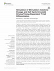 Research paper thumbnail of Simulation of Stimulation: Cytokine Dosage and Cell Cycle Crosstalk Driving Timing-Dependent T Cell Differentiation