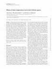 Research paper thumbnail of Effects of winter temperatures on two birch (Betula) species