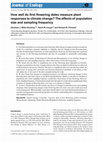 Research paper thumbnail of How well do first flowering dates measure plant responses to climate change? The effects of population size and sampling frequency