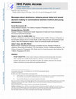 Research paper thumbnail of Messages about abstinence, delaying sexual debut and sexual decision-making in conversations between mothers and young adolescents