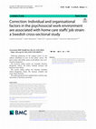 Research paper thumbnail of Correction: Individual and organisational factors in the psychosocial work environment are associated with home care staffs’ job strain: a Swedish cross-sectional study