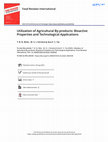 Research paper thumbnail of Utilization of Agricultural By-products: Bioactive Properties and Technological Applications