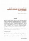 Research paper thumbnail of Los derechos humanos como límites a la justicia comunal: una interpretación teórica garantista