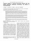 Research paper thumbnail of Cognitive Abilities in Schizoid Personality Disorder with and without Borderline Intellectual Functioning: The Burden in Psychopathology