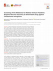 Research paper thumbnail of Screening of the Medicines for Malaria Venture Pandemic Response Box for Discovery of Antivirulent Drug against Pseudomonas aeruginosa