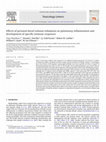 Research paper thumbnail of Effects of prenatal diesel exhaust inhalation on pulmonary inflammation and development of specific immune responses