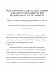 Research paper thumbnail of Poly(N-isopropyl acrylamide)-coated surfaces: Investigation of the mechanism of cell detachment