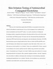 Research paper thumbnail of Skin irritation testing of antimicrobial conjugated electrolytes