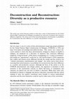 Research paper thumbnail of Deconstruction and reconstruction: Diversity as a productive resource