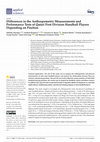 Research paper thumbnail of Differences in the Anthropometric Measurements and Performance Tests of Qatari First Division Handball Players Depending on Position