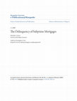 Research paper thumbnail of The delinquency of subprime mortgages