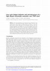 Research paper thumbnail of Low cycle fatigue behavior and microstructure of a high alloyed metastable austenitic cast TRIP-steel