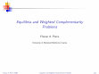 Research paper thumbnail of Equilibria and Weighted Complementarity Problems