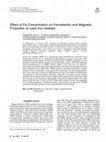 Research paper thumbnail of Effect of Fe Concentration on Ferroelectric and Magnetic Properties of Lead Iron Niobate