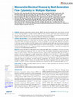 Research paper thumbnail of Measurable Residual Disease by Next-Generation Flow Cytometry in Multiple Myeloma