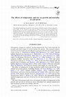 Research paper thumbnail of The effects of temperature and size on growth and mortality of cod larvae