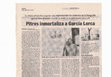 Research paper thumbnail of Pitres inmortaliza a García Lorca