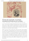 Research paper thumbnail of La primera coronación de Zorrilla fue en La Zubia