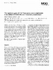 Research paper thumbnail of The regulatory gene nit-2 of Neurospora crassa complements a nnu mutant of Gibberella zeae (Fusarium graminearum)