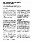 Research paper thumbnail of Effect of hydrogen sulfide on growth of sulfate reducing bacteria