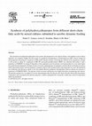 Research paper thumbnail of Synthesis of polyhydroxyalkanoates from different short-chain fatty acids by mixed cultures submitted to aerobic dynamic feeding