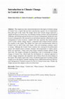 Research paper thumbnail of Introduction to Climate Change in Central Asia