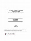 Research paper thumbnail of The Recent Evolution of Retirement Patterns in Canada