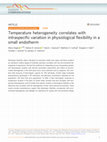 Research paper thumbnail of Temperature heterogeneity correlates with intraspecific variation in physiological flexibility in a small endotherm