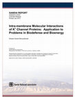 Research paper thumbnail of Intra-membrane molecular interactions of K+ channel proteins