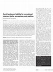 Research paper thumbnail of Rural landowner liability for recreational injuries: myths, perceptions, and realities