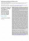 Research paper thumbnail of Comparative Study of Resistance Training with Different Frequency on the Selected Machine Exercises Among University Males