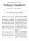 Research paper thumbnail of Analyzing effects of extra-virgin olive oil polyphenols on breast cancer-associated fatty acid synthase protein expression using reverse-phase protein microarrays