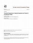 Research paper thumbnail of They Said: Perspectives on Capstone Experience and Projects in Occupational Therapy