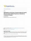 Research paper thumbnail of Self-Regulation as Key Factor in Protection Against the Harmful Effects of Adverse Childhood Experiences: Critical Role for Occupational Therapists