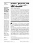 Research paper thumbnail of Incidence, Predictors, and Impact of Postoperative Atrial Fibrillation after Coronary Artery Bypass Grafting in Military Veterans