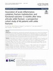 Research paper thumbnail of Association of acute inflammatory cytokines, fracture malreduction, and functional outcome 12 months after intra-articular ankle fracture—a prospective cohort study of 46 patients with ankle fractures