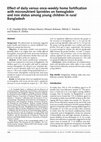 Research paper thumbnail of Effect of daily versus once-weekly home fortification with micronutrient Sprinkles on hemoglobin and iron status among young children in rural Bangladesh