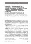 Research paper thumbnail of Comparison of dexmedetomidine and midazolam for monitored anesthesia care combined with tramadol via patient-controlled analgesia in endoscopic nasal surgery: A prospective, randomized, double-blind, clinical study