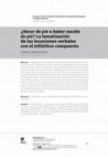 Research paper thumbnail of ¿Nacer de pie o haber nacido de pie? La lematización de las locuciones verbales con el infinitivo compuesto